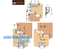 Fensterdichtung AFK2054-DB/2  dunkelbraun, VPE 200 lfm