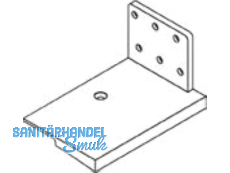 Schwellenhalter universal ohne Radius 80 - 100 mm grau