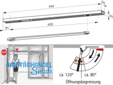 Gleitschiene Dorma G96 N alte Ausfhrung 31x20 mm K8/12 DIN- R 52002001