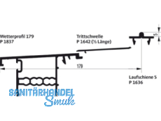 Trittschwelle GU IV88, IV90, IV92 Gr. 35 EV1 K-18085-35-0-1