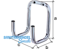 Wandhaken doppelt abgewinkelt 20 kg 115x 80x90 mm  12 mm verzinkt