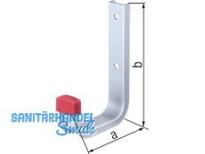 Wandhaken abgewinkelt 155x140 mm 25 kg U-Profil Aluminium