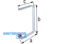 Deckenhaken abgewinkelt 165x220x175 mm 15 kg U-Profil Aluminium