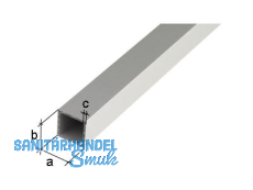 Vierkantrohr Aluminium 1000x25x25x1,5mm eloxiert,  473549