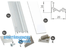 LED-Alu-Profil TRIO Set 1, L=2000x20 mm SL-PROF-TRIO-001