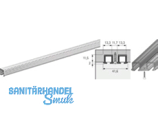 Laufprofile Sys Line S L = 2,0 m Alu blank zum Anschrauben 9136105