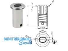 Bodenbuchse B 90030 fr automatische und manuelle Verriegelung B-90030-00-0-4