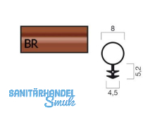 Schlauchdichtung Goll SF9011-BR braun, VPE 200 lfm