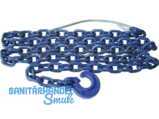 Forstkette G100 vierkant 8mm x 2,5m blau m.Kuppelschlitzring u.Durchstecknadel