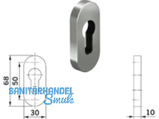 Schlsselrosette PLUS 6679 oval Alu F1 OT/UT PZ