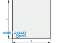 Haas & Sohn Glasbodenplatte Form A klar 900 x 750/6 mm mit umlaufendem Aufdruck