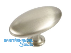 Mbelknopf 2338-64ZN27 oval 64mm Hhe = 35,0mm Edelstahleffekt