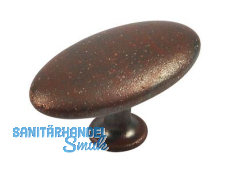 Mbelknopf 2338-64ZN66 oval 64mm Hhe = 35,0mm rostbraunfrbig