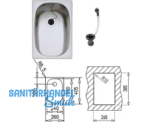 Einbausple Modell E 30 cm, Edelstahl poliert, 10132001