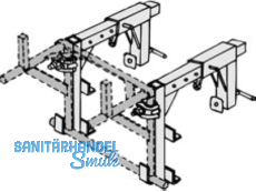 Brstungshalter fr Trgergestell fr Schuttrutschen