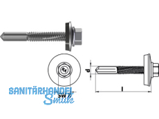 Bohrschraube RP-K12-5.5x38-E16 Bimetall/A2 RUSPERT-beschichtet