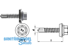 Bohrschraube RP-K-6.3x70-E16 Bimetall/A2 RUSPERT-beschichtet