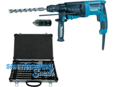 Bohrhammer Makita Meielfunktion + SSBF HR2630TX  mit Bohrer- und Meisselset