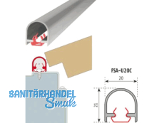 Fingerschutz-Abdeckprofil Planet EV 1 3-teilig Breite 20/Hhe 21  F-8112-20