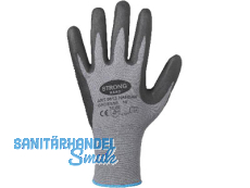 Arbeitshandschuh Handan Micro Gr.9 Nitrilbeschichtet Grau/Schwarz genoppt