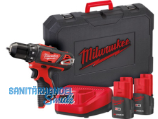 Akku Bohrschrauber Milwaukee M12BDD-202C 2x12V/2,0 Akku und Ladegert im Koffer