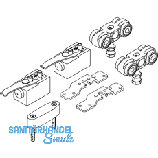 Beschlagset HELM 150, ohne Laufschiene, fr Holz