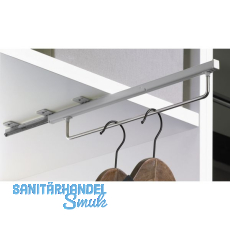 HETTICH QUADRO Schrankgarderobe ausziehbar, 395 x 48 x 60 mm, silber lackiert