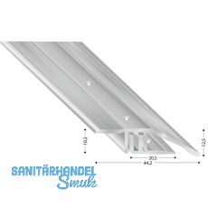 Schrgprofil 2700 silber eloxiert