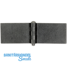 Anschweischarnier Rolle  22 mm, Bandlappen 75x50 mm,Stahl blank