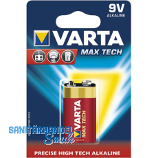 VARTA Batterie Max Tech 9 Volt (1St)