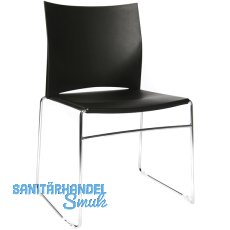 TOPSTAR Web-Chair Besucherstuhl, Sitz/ Rckenlehne KS schwarz, Gestell verchr.