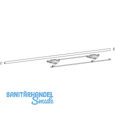HAUTAU ATRIUM HKS 160 S Gleitscheren-Set, Halteschiene, wei, FFB 1251-1650 mm
