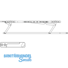 HAUTAU ATRIUM SP komfort Gleitscheren-Set, FFB  750-900 mm, rechts