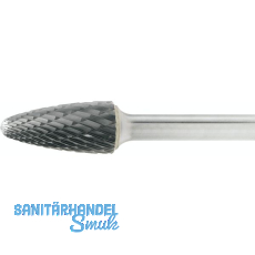 LUKAS HM-Frsstift Form F Rundbogen Kopf  10 mm Lnge 20 mm Zahnung 4 Inox