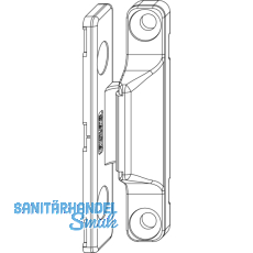 MACO Anpressverschluss, Flgel- und Rahmenteil PVC, silber (54783)