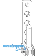 MACO Ecklager PVC, mit 7 mm Tragezapfen L=12 mm, 120 kg, silber (52764)