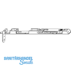 MACO Kantriegel unten, Eurofalz FT 18 mm, 9V, L=170 mm, silber (55167)