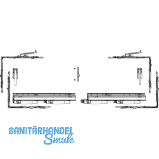 MACO SKB-Z Grundkarton, Schema A, 200 kg, Versatz 13 mm, rechts, silber (455511)