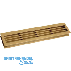 Lftungsgitter fr Zimmertren, 454 x 90 mm, TS 40 mm, Kunststoff beige-braun