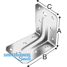 SIMPSON Winkelverbinder ABR 105-B mit Rippe feuerverzinkt mit Zulassung