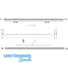 MACO SKB-S/SE/Z/PAS Profil-Set Gr.1, FFB  620-900 mm, L=1930 mm, silber