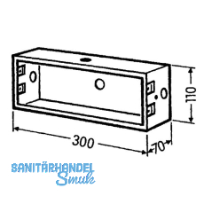 Abdeckkasten 300/110/70, Stahl verzinkt