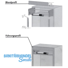 Smart Case Beschlag-Kassettenmodul, KB 900 mm, Aluminium natur eloxiert