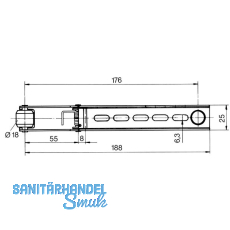 Mitnehmerklappe DORMA MK 396, RAL 9006