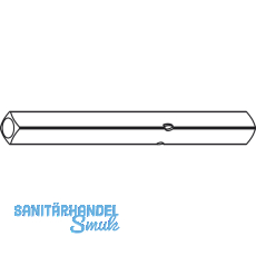 DORMA Drckerstift PR 114 - Vierkant 8 mm, 128 mm, Stahl verzinkt