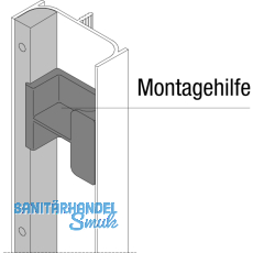 Fllprofil Aktor E-Gertebefestigung C-Profil vertikal, L 1150,Alu wei RAL 9010