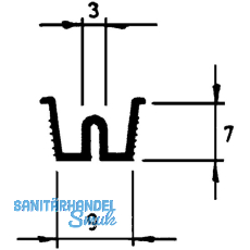 Ziehl - 25 Lauf-/Fhrungsschiene mit Rand, Kunststoff braun