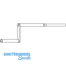 Bedienungskurbel 400 mm, ohne Kreuzgelenk 23859
