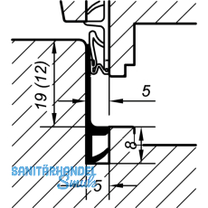 Stulpdichtung TKS 5427, Kunststoff schwarz