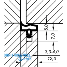 Trdichtung AC 3967 KS, Kunststoff rustikalbraun